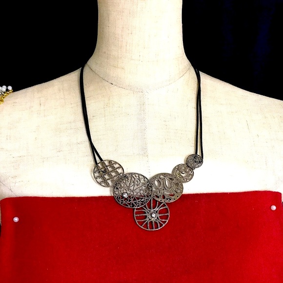 🖤SILPADA Unique sterling silver & leather necklace